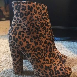 Leopard Print Booties